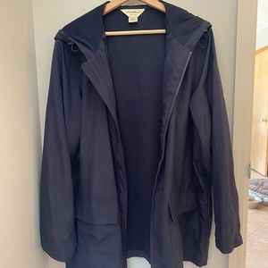 Authentic Vintage Eddie Bauer Rain Jacket — Size XL, Navy Blue